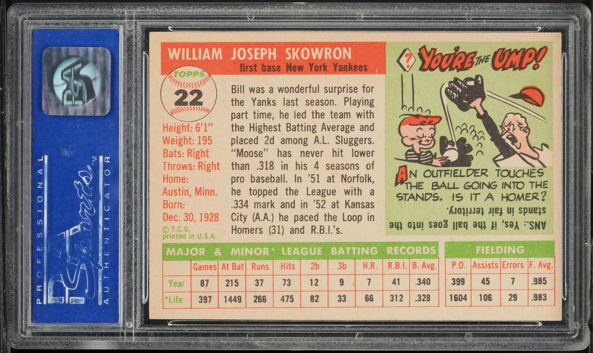 1955 Topps Bill Skowron #22 PSA 8 NM-MT
