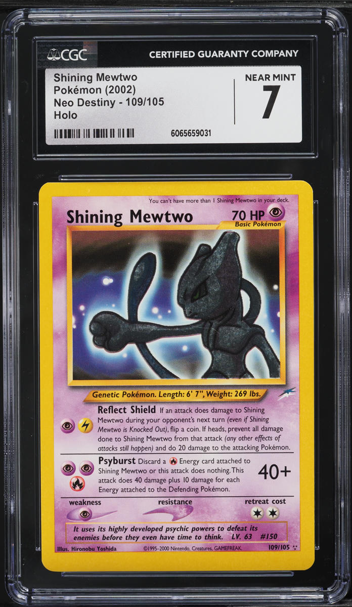 2002 Pokemon Neo Destiny Holo Shining Mewtwo #109 CGC 7 NRMT