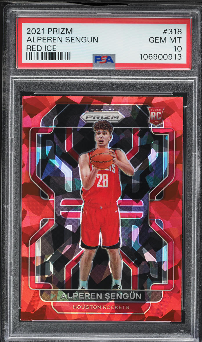 2021 Panini Prizm Red Ice Alperen Sengun ROOKIE #318 PSA 10 GEM MINT