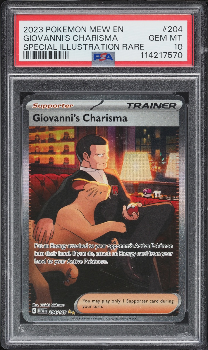 2023 Pokemon Scarlet & Violet 151 SIR Giovanni's Charisma #204 PSA 10 GEM MINT