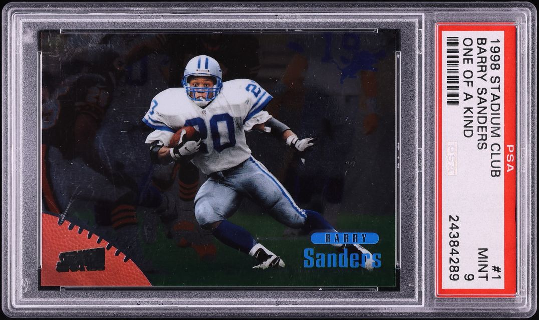 1998 Stadium Club One Of A Kind Barry Sanders /150 #1 PSA 9 MINT