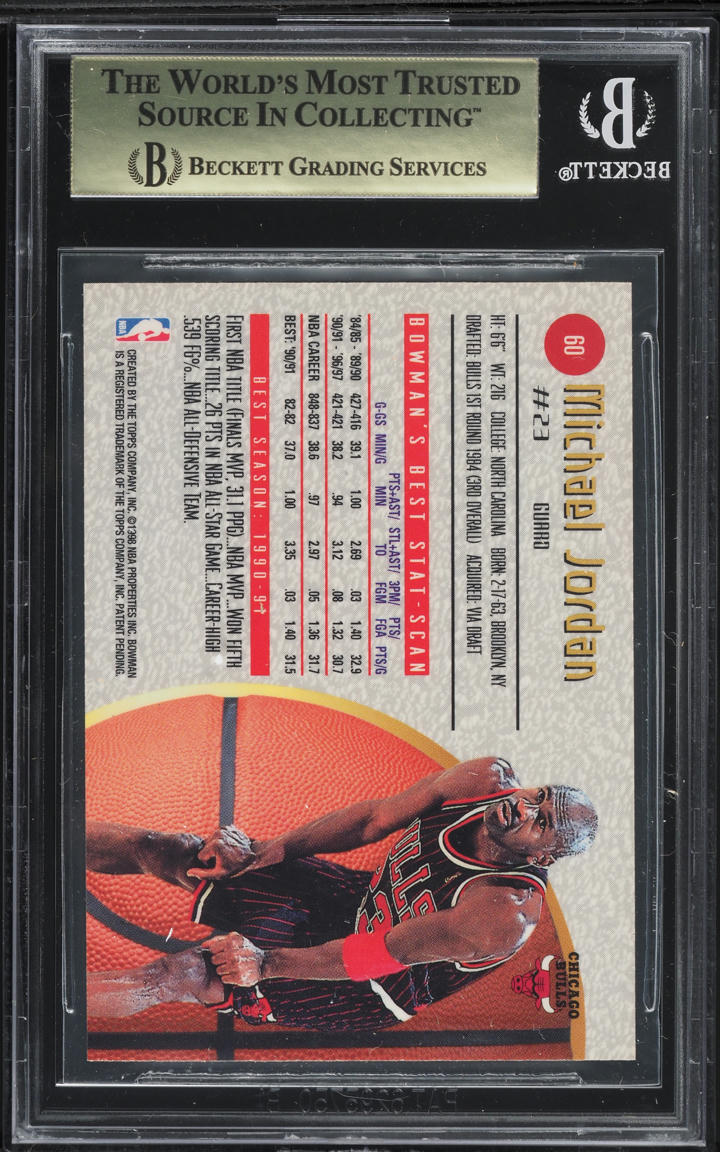 1997 Bowman's Best Michael Jordan #60 BGS 9.5 GEM MINT