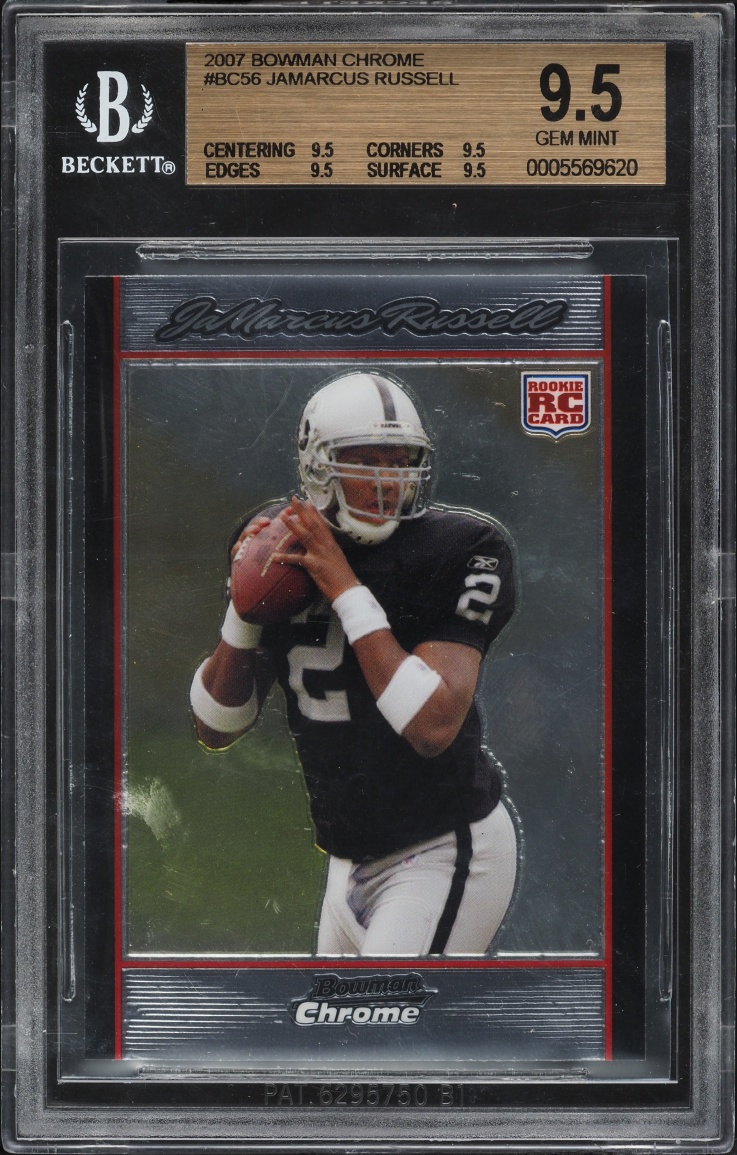 2007 Bowman Chrome Jamarcus Russell ROOKIE #BC56 BGS 9.5 GEM MINT