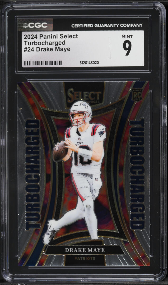2024 Select Turbocharged Drake Maye ROOKIE #24 CGC 9 MINT
