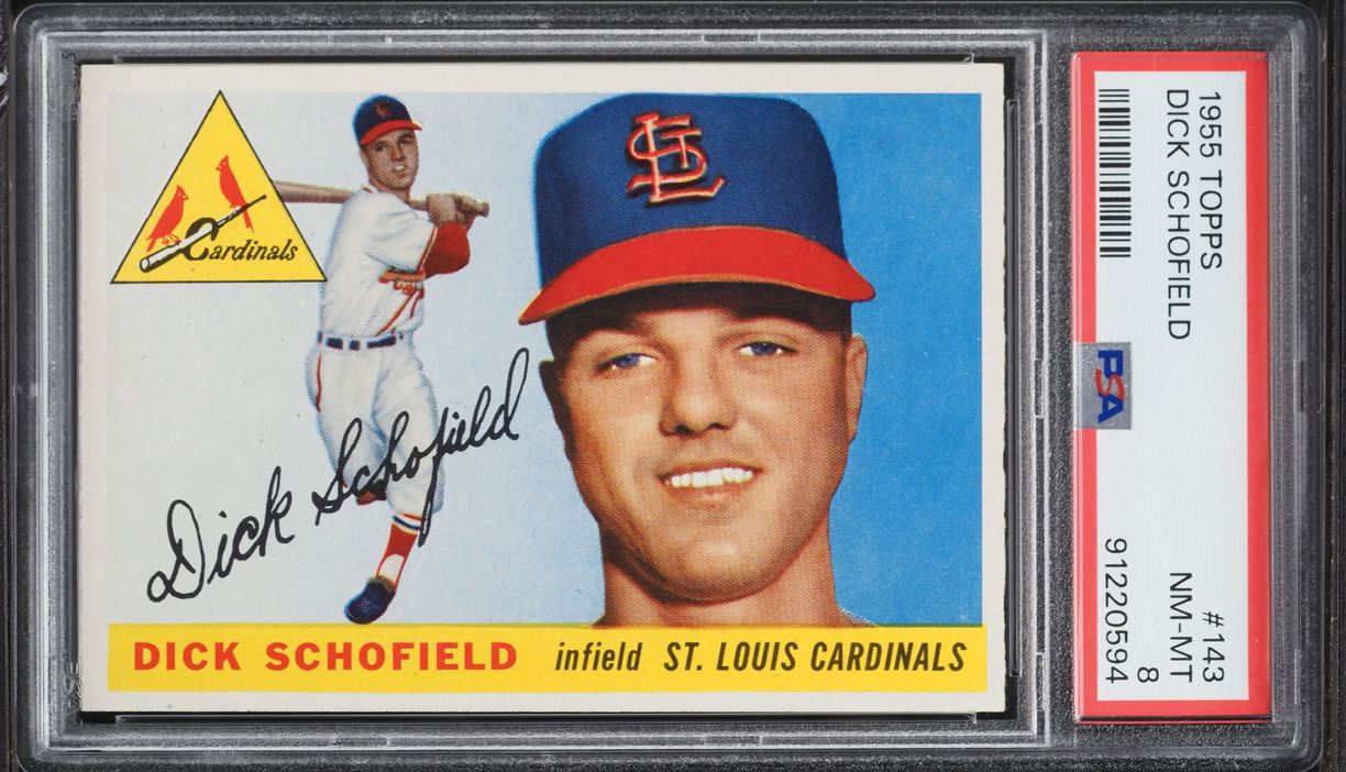 1955 Topps Dick Schofield #143 PSA 8 NM-MT
