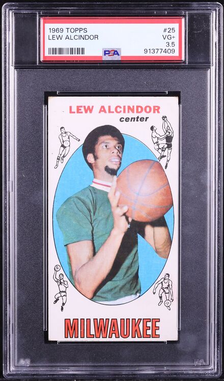 1969 Topps Basketball Lew Alcindor ROOKIE #25 PSA 3.5 VG+