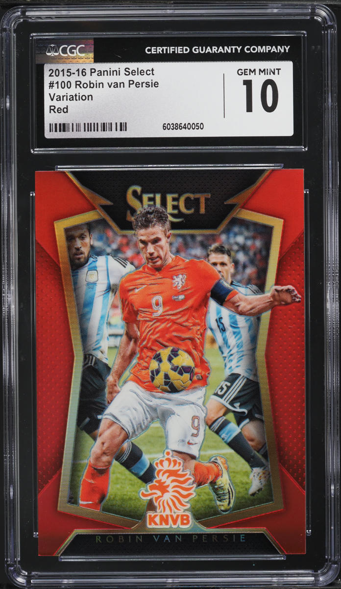 2015 Select Variation Red Prizm Robin Van Persie /199 #100 CGC 10 GEM MINT
