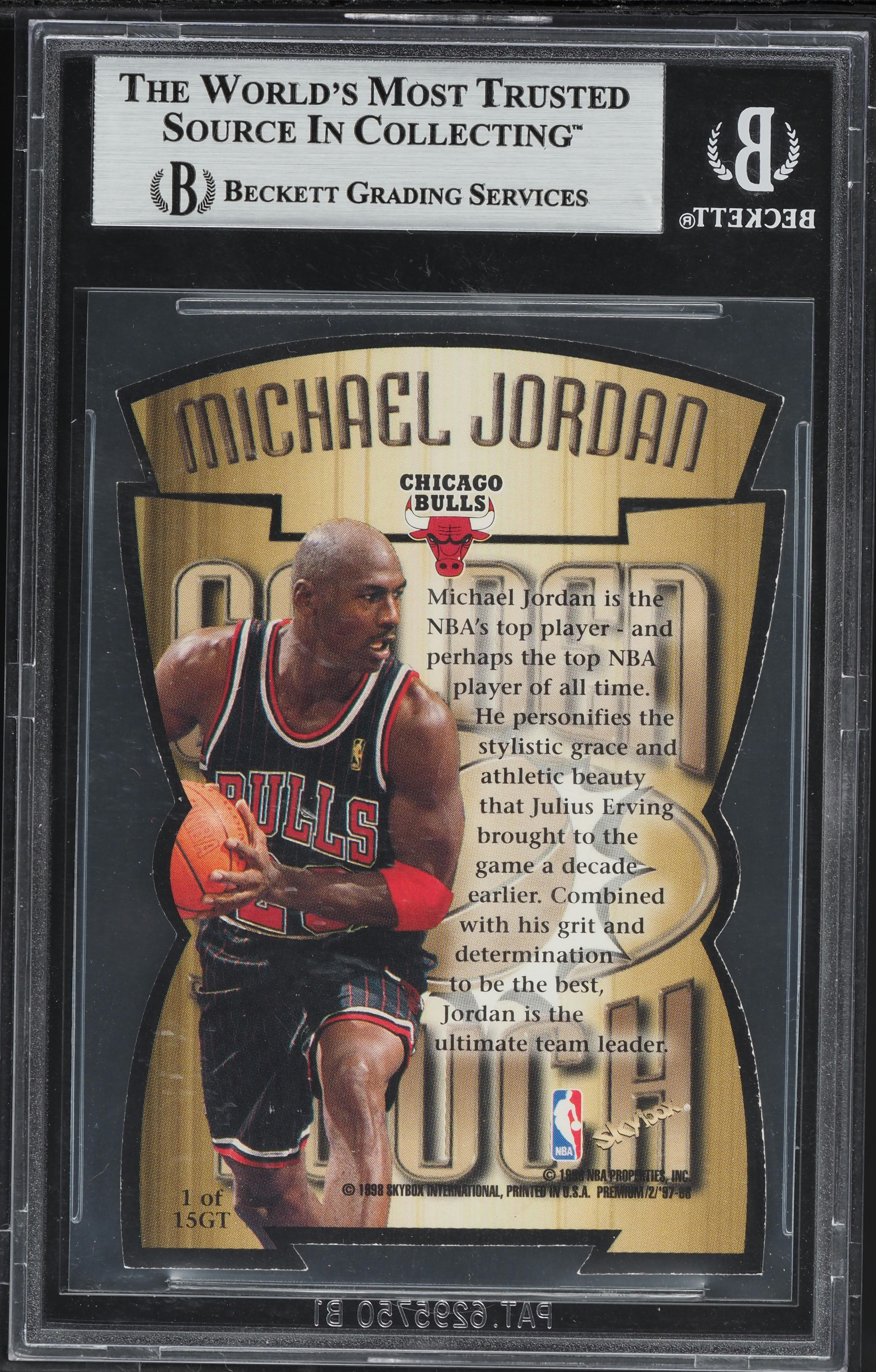 1997 Skybox Premium Golden Touch Die-Cut Michael Jordan #GT1 BGS