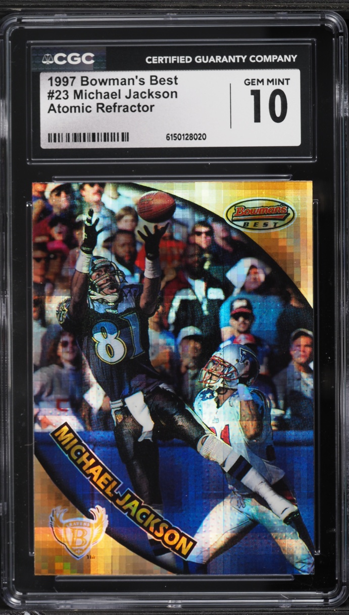 1997 Bowman's Best Atomic Refractor Michael Jackson #23 CGC 10 GEM MINT