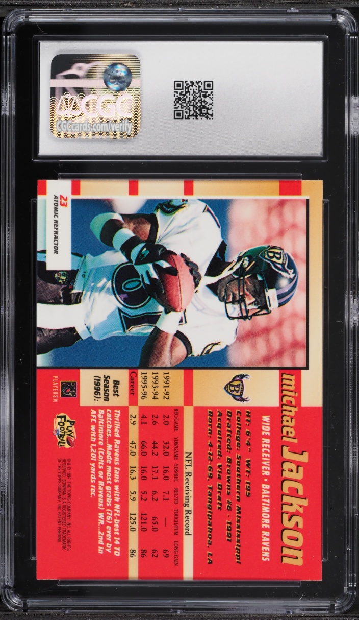 1997 Bowman's Best Atomic Refractor Michael Jackson #23 CGC 10 GEM MINT