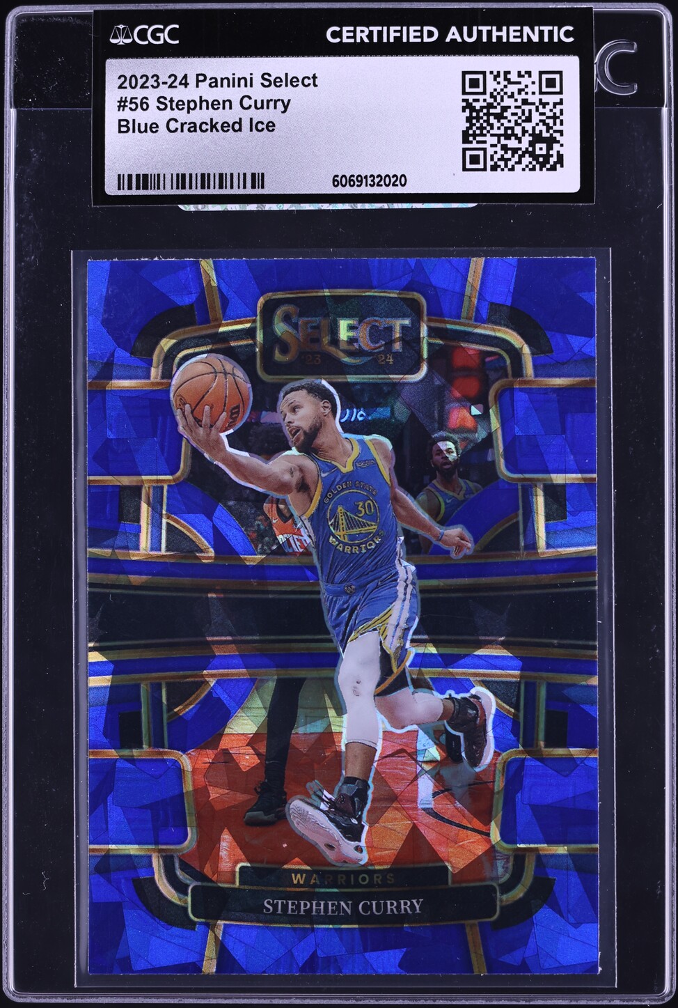 2023 Select Concourse Blue Cracked Ice Stephen Curry #56 CGC AUTH
