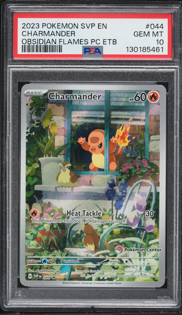 2023 Pokemon Scarlet & Violet Promo Obsidian Flames Center ETB Full Art Charmander #44 PSA 10