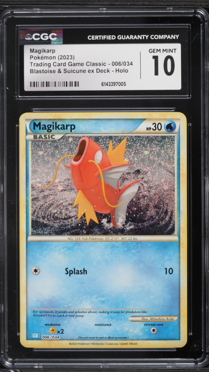 2023 Pokemon TCG Classic Collection Holo Magikarp #6 CGC 10 GEM MINT