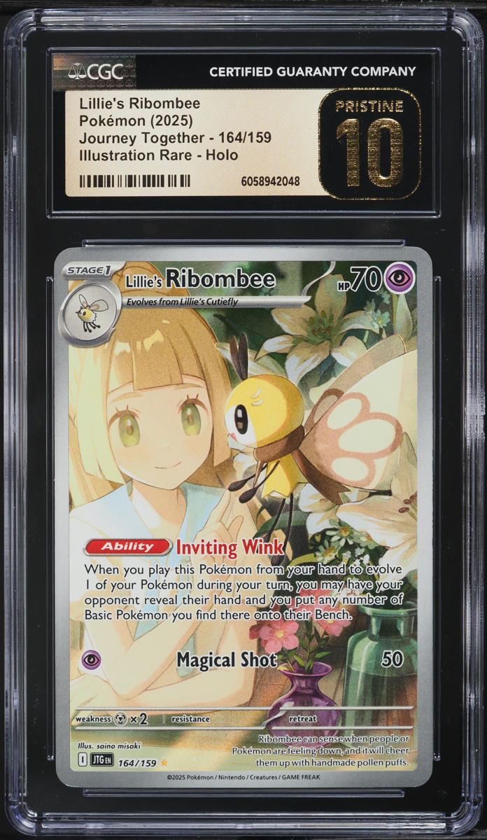 2025 Pokemon Scarlet & Violet Journey Together IR Lillie's Ribombee #164 CGC 10 PRISTINE