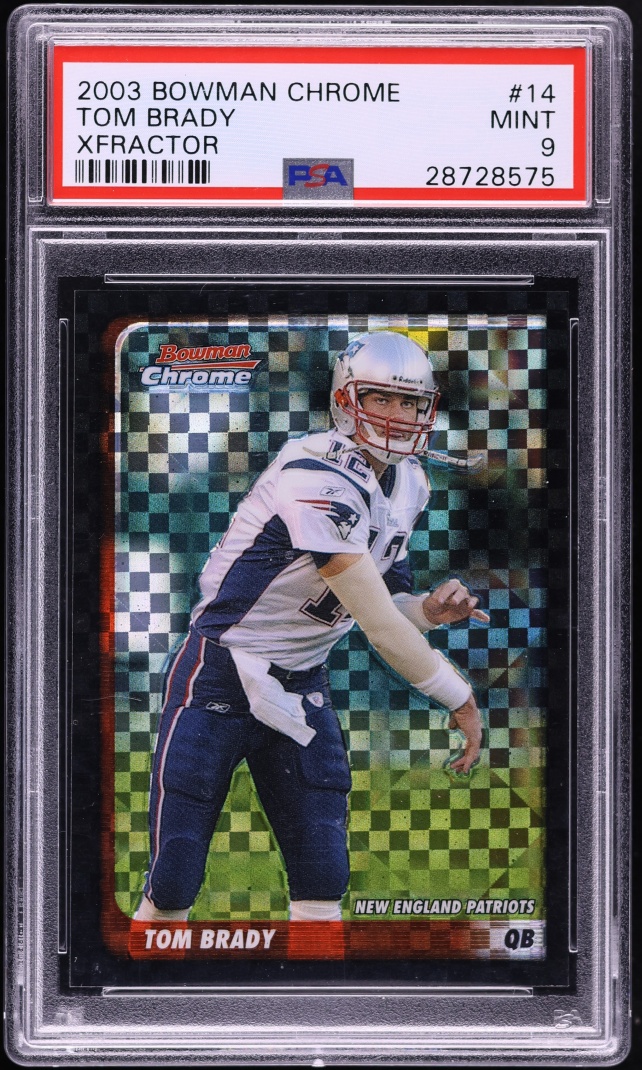 2003 Bowman Chrome Xfractor Tom Brady /250 #14 PSA 9 MINT