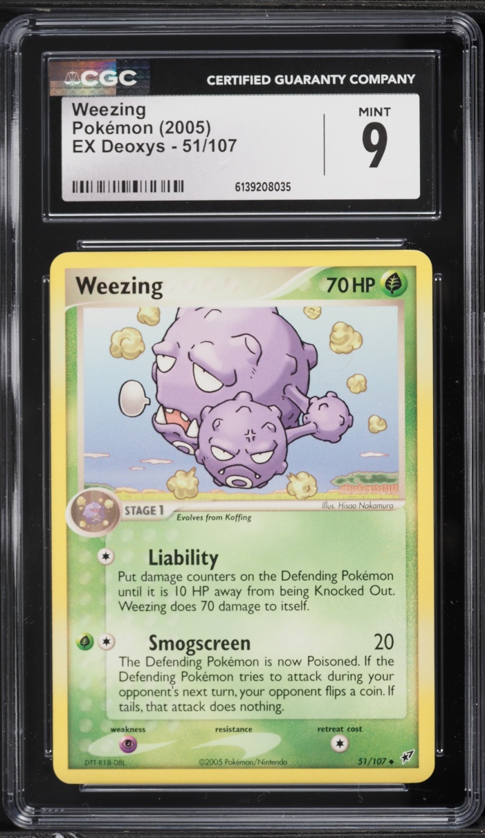 2005 Pokemon EX Deoxys Weezing #51 CGC 9 MINT