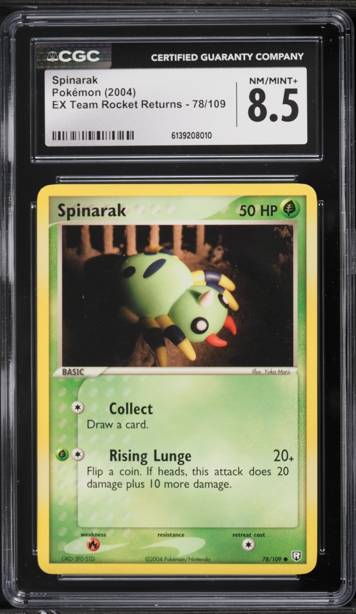 2004 Pokemon EX Team Rocket Returns Spinarak #78 CGC 8.5 NM-MT+