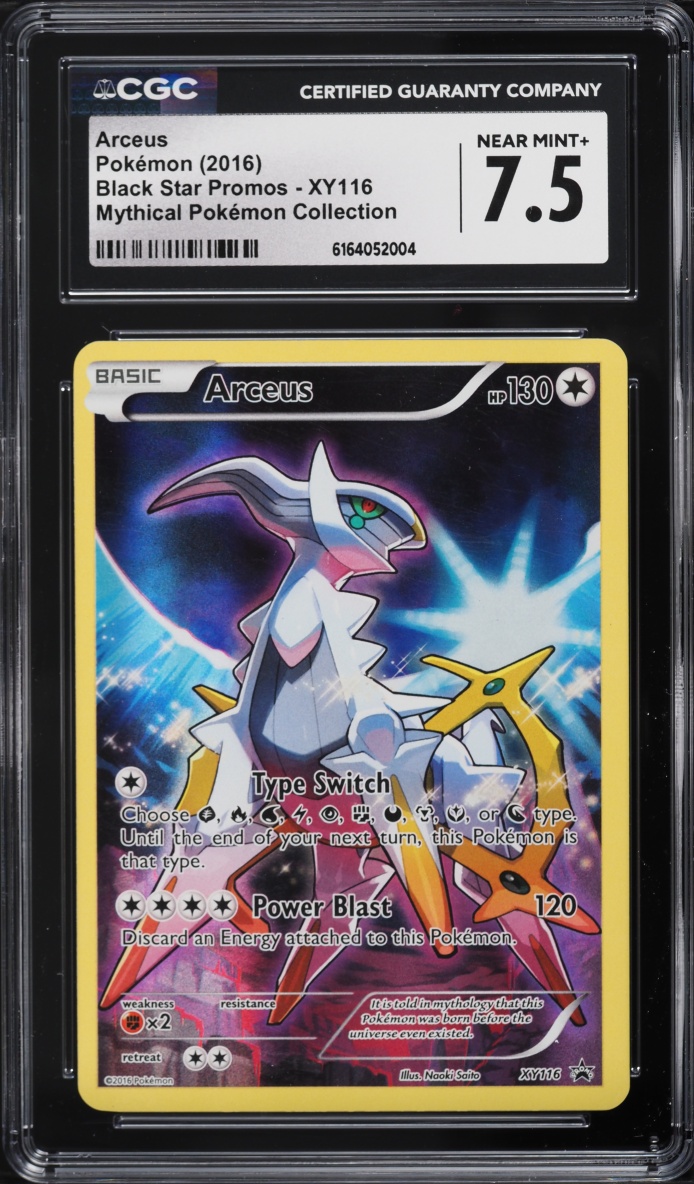 2016 Pokemon XY Black Star Promo Mythical Collection Full Art Arceus #XY116 CGC 7.5 NRMT+