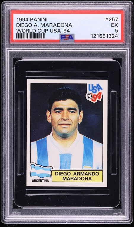 1994 Panini World Cup USA '94 Diego Maradona #257 PSA 5 EX