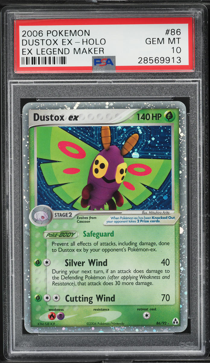 2006 Pokemon EX Legend Maker Holo Dustox ex #86 PSA 10 GEM MINT