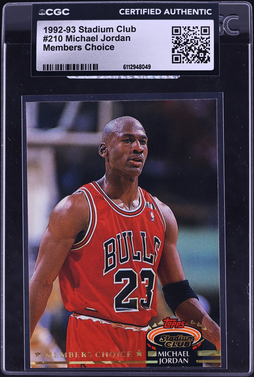 1992 Stadium Club Members Choice Michael Jordan #210 CGC AUTH