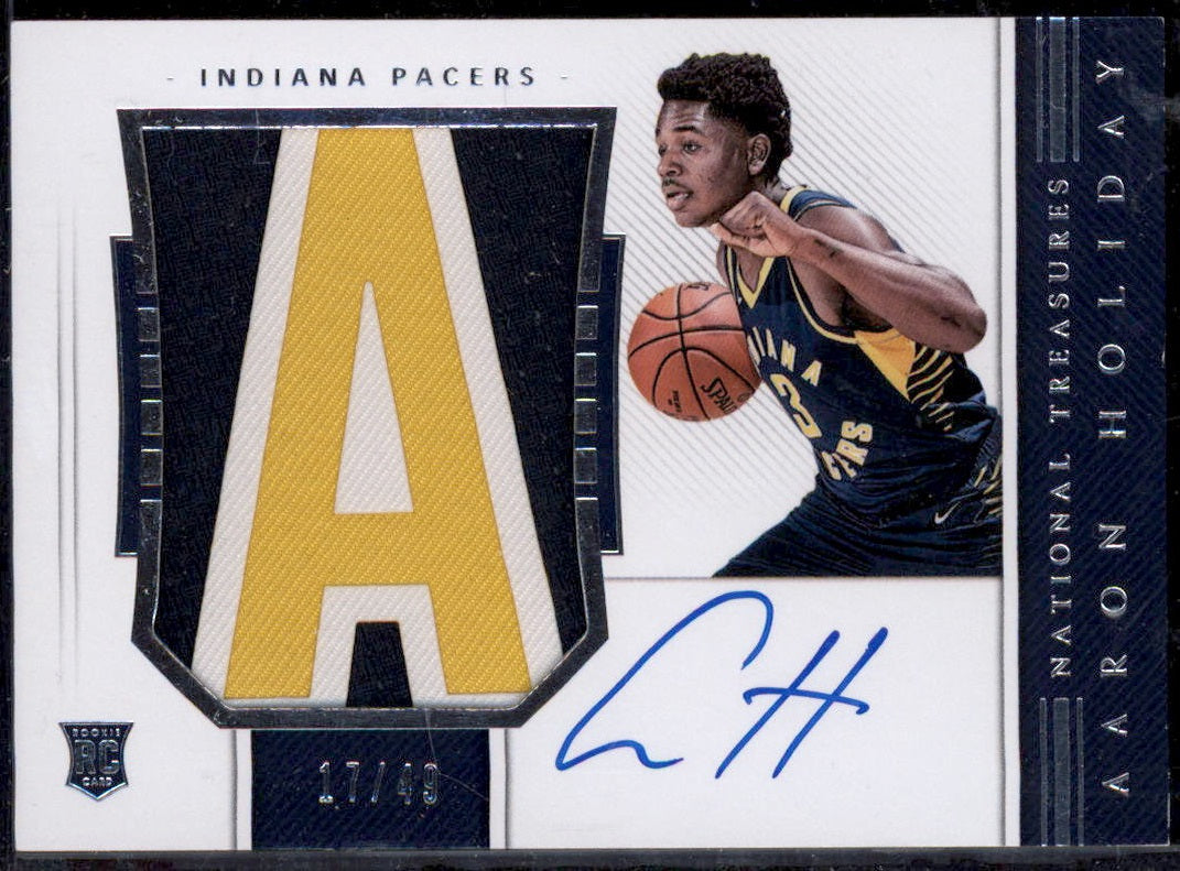 2018 National Treasures Rookie Patch Horizontal #106 Aaron