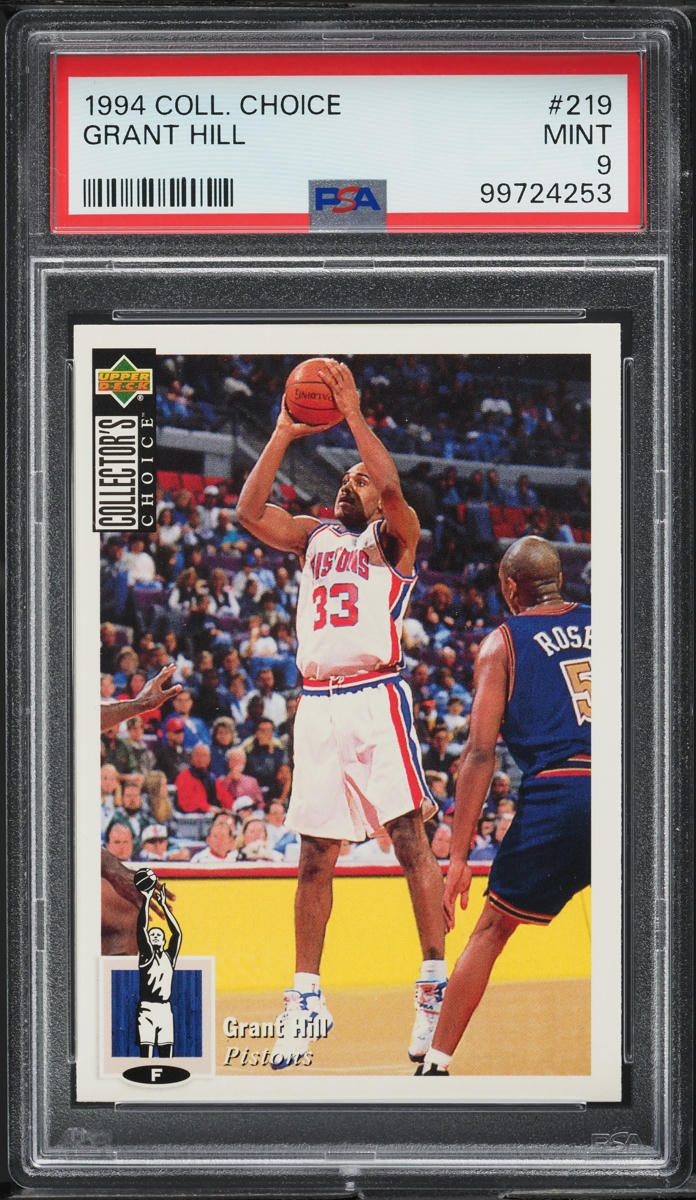 1994 Collector's Choice Grant Hill ROOKIE #219 PSA 9 MINT