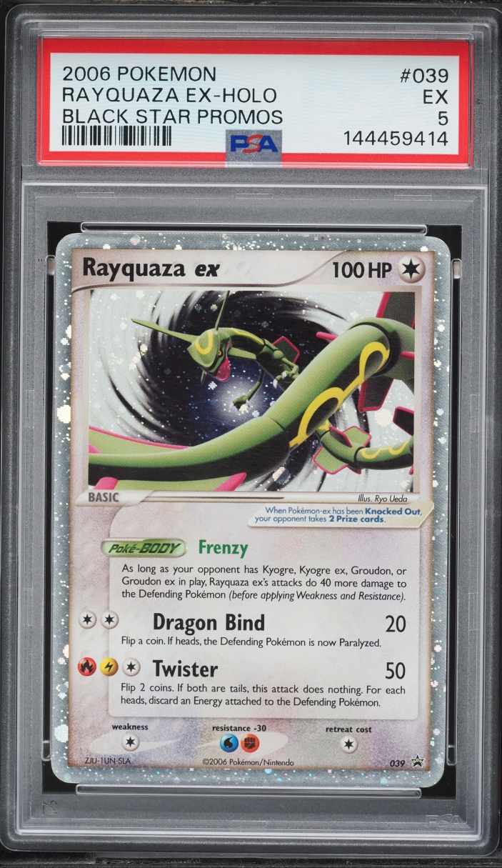 2006 Pokemon Black Star Promo Holo Rayquaza EX #39 PSA 5 EX