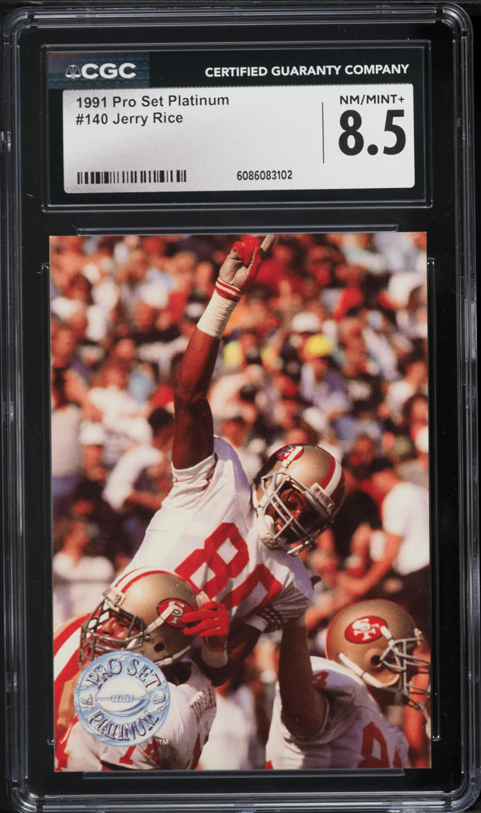 1991 Pro Set Platinum Jerry Rice #140 CGC 8.5 NM-MT+ on Fanatics Collect