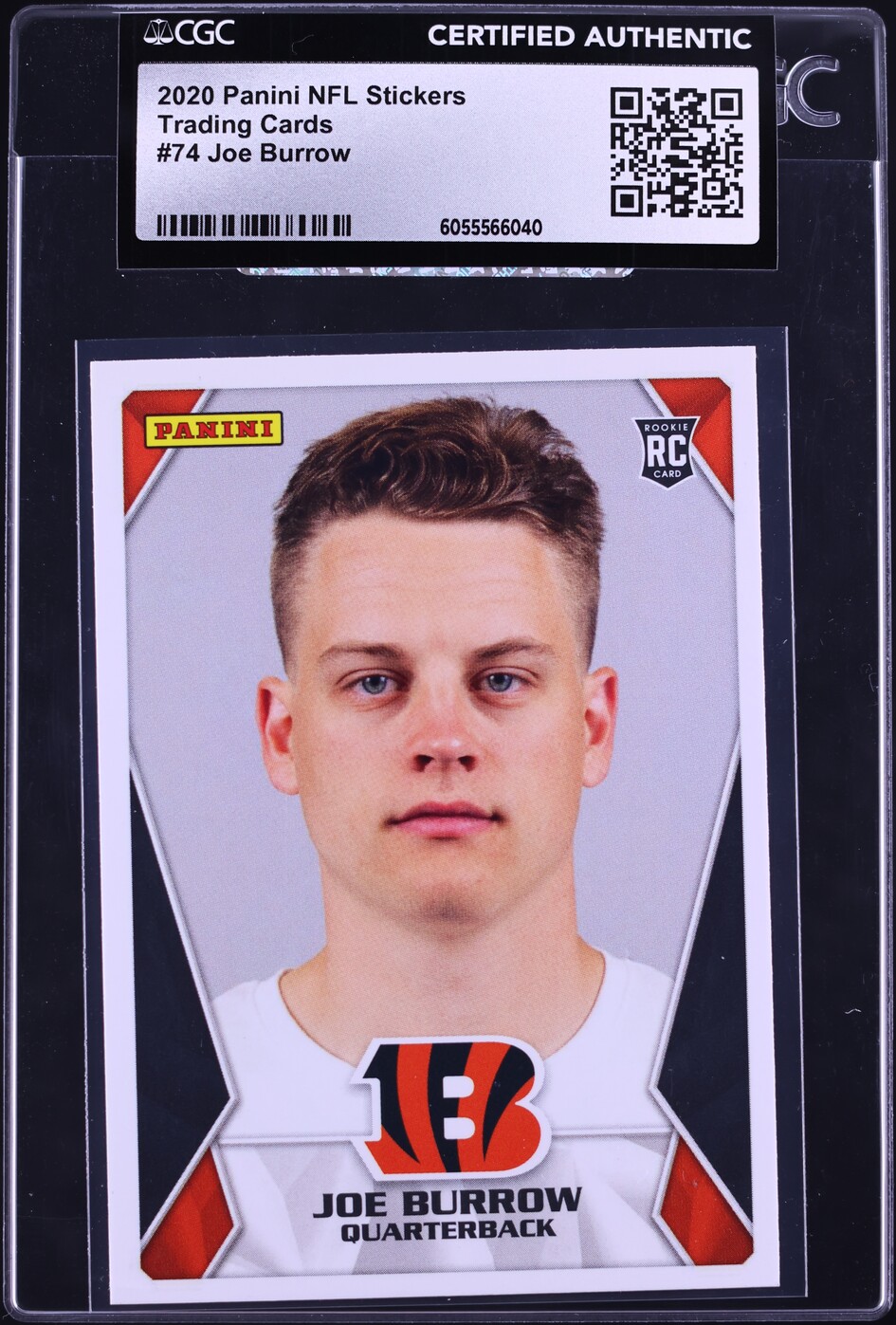 2020 Panini NFL Sticker & Card Collection Joe Burrow ROOKIE #74 CGC ...