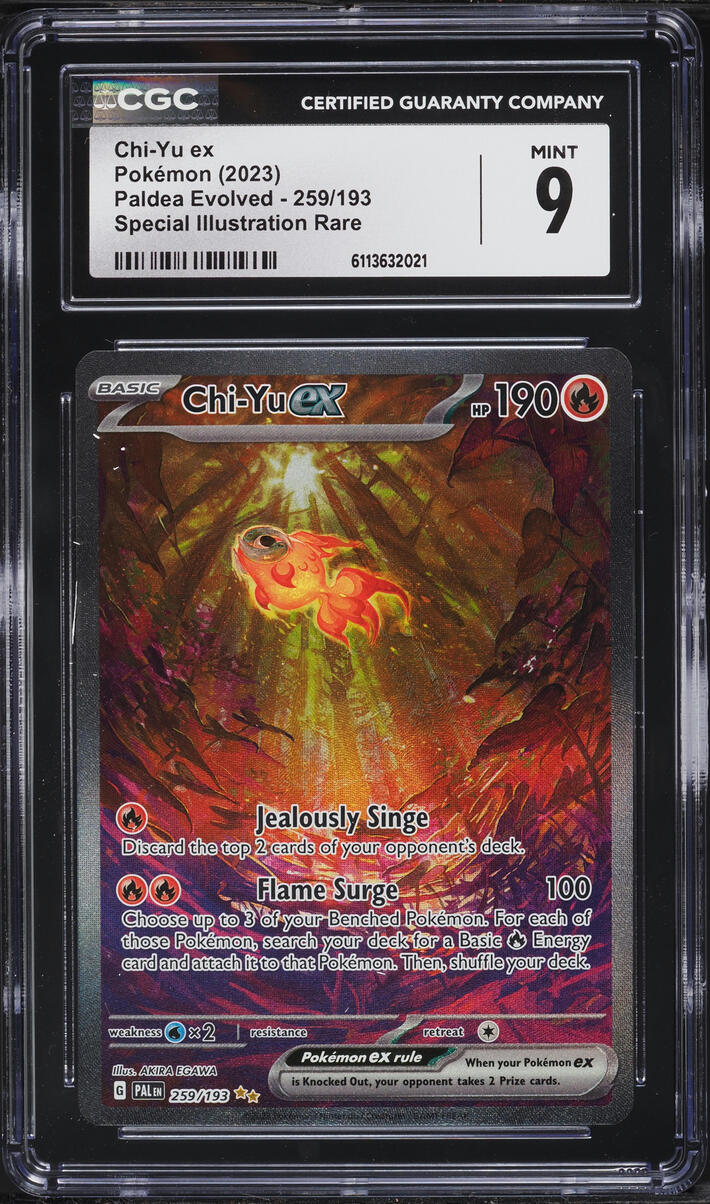 2023 Pokemon Scarlet & Violet Paldea Evolved SIR Chi-Yu ex #259 CGC 9 MINT