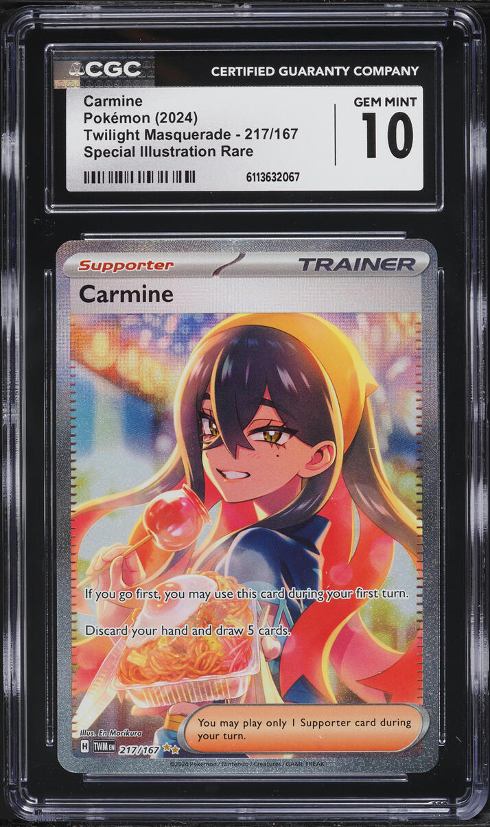 2024 Pokemon Scarlet & Violet Twilight Masquerade SIR Carmine #217 CGC 10 GEM MINT