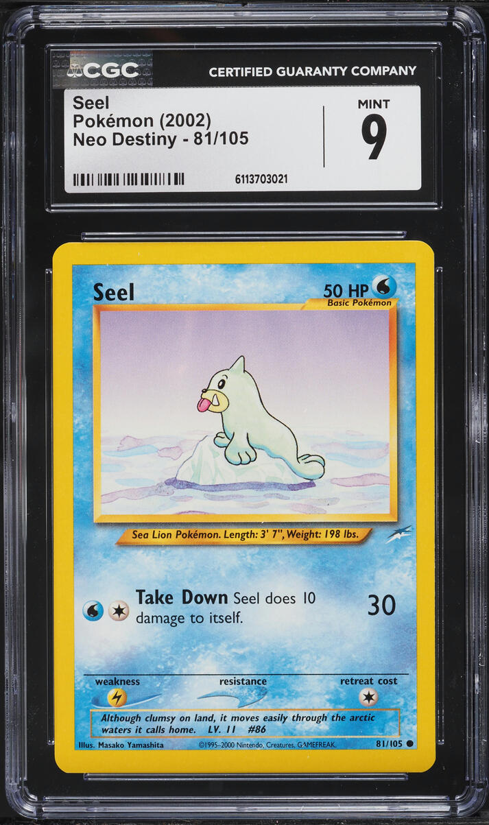 2002 Pokemon Neo Destiny Seel #81 CGC 9 MINT