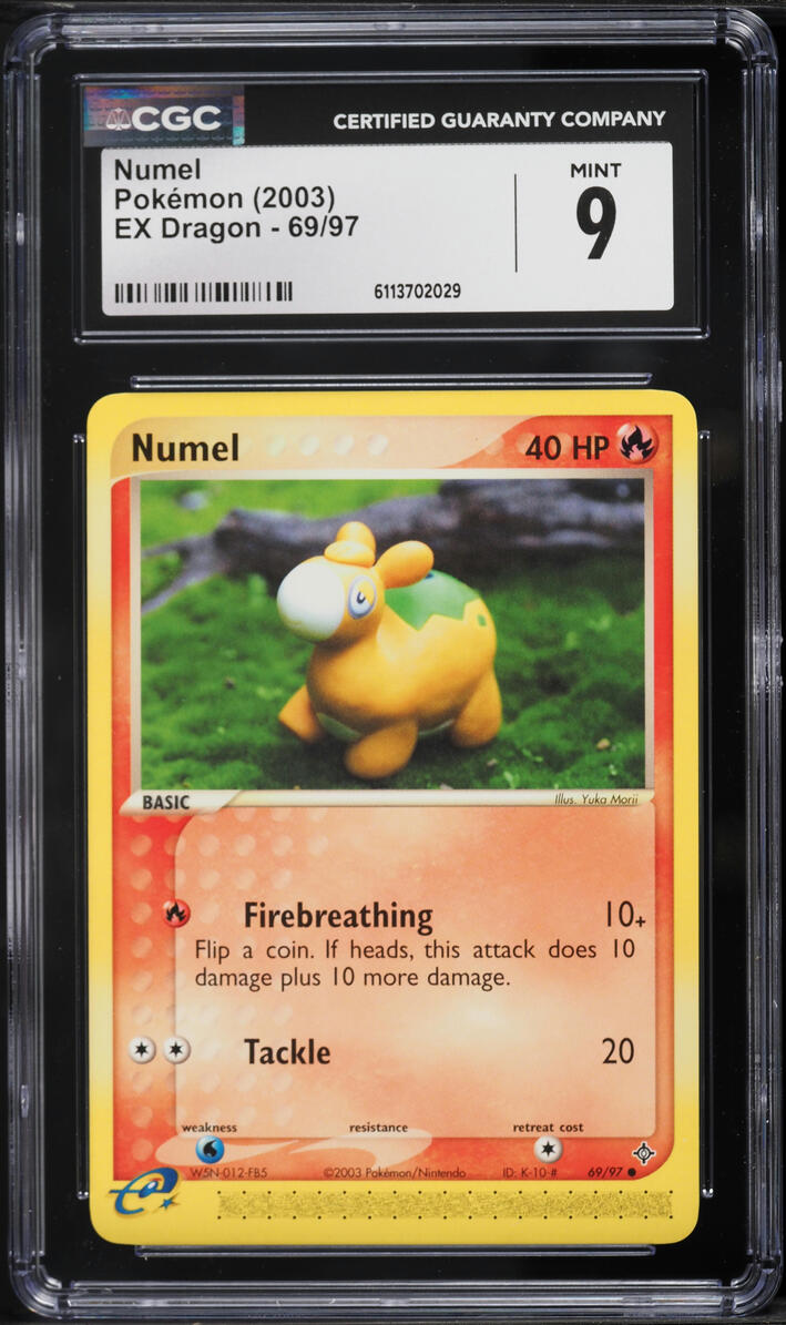 2003 Pokemon EX Dragon Numel #69 CGC 9 MINT