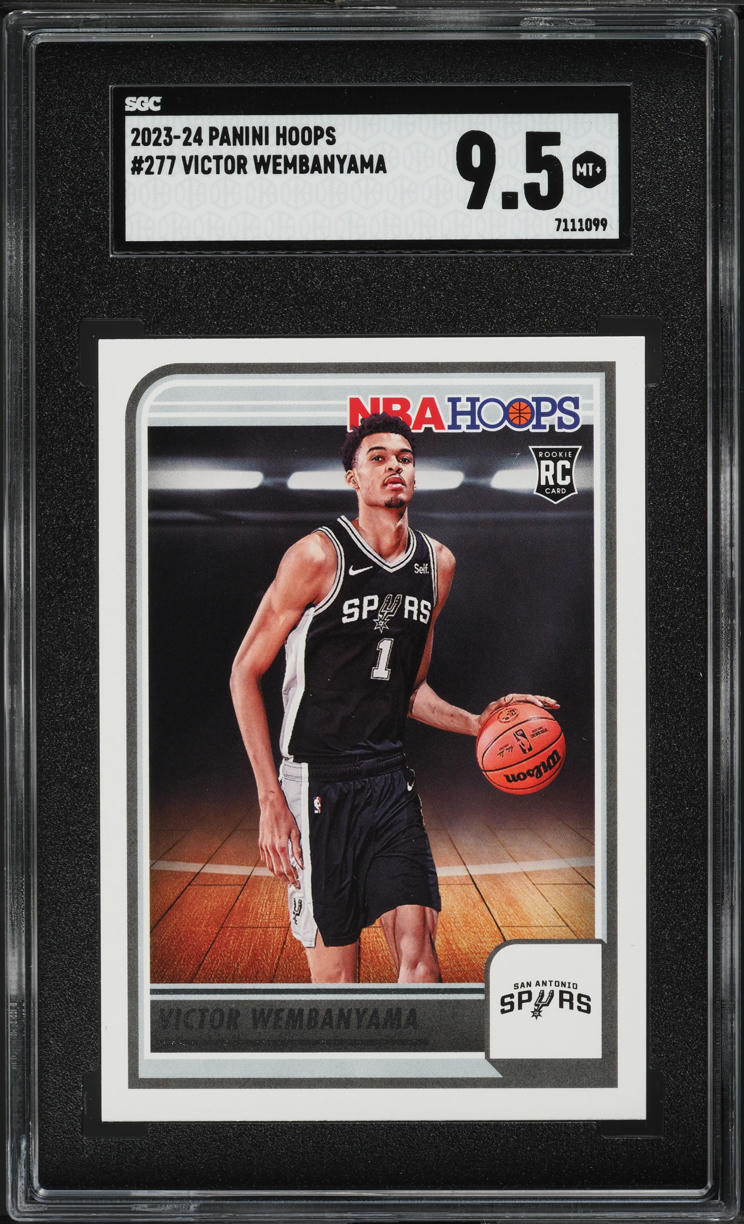 2023 Hoops Victor Wembanyama ROOKIE #277 SGC 9.5 MINT+
