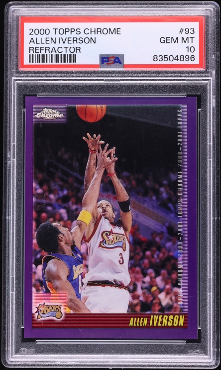 2000 Topps Chrome Refractor Allen Iverson #93 PSA 10 GEM MINT