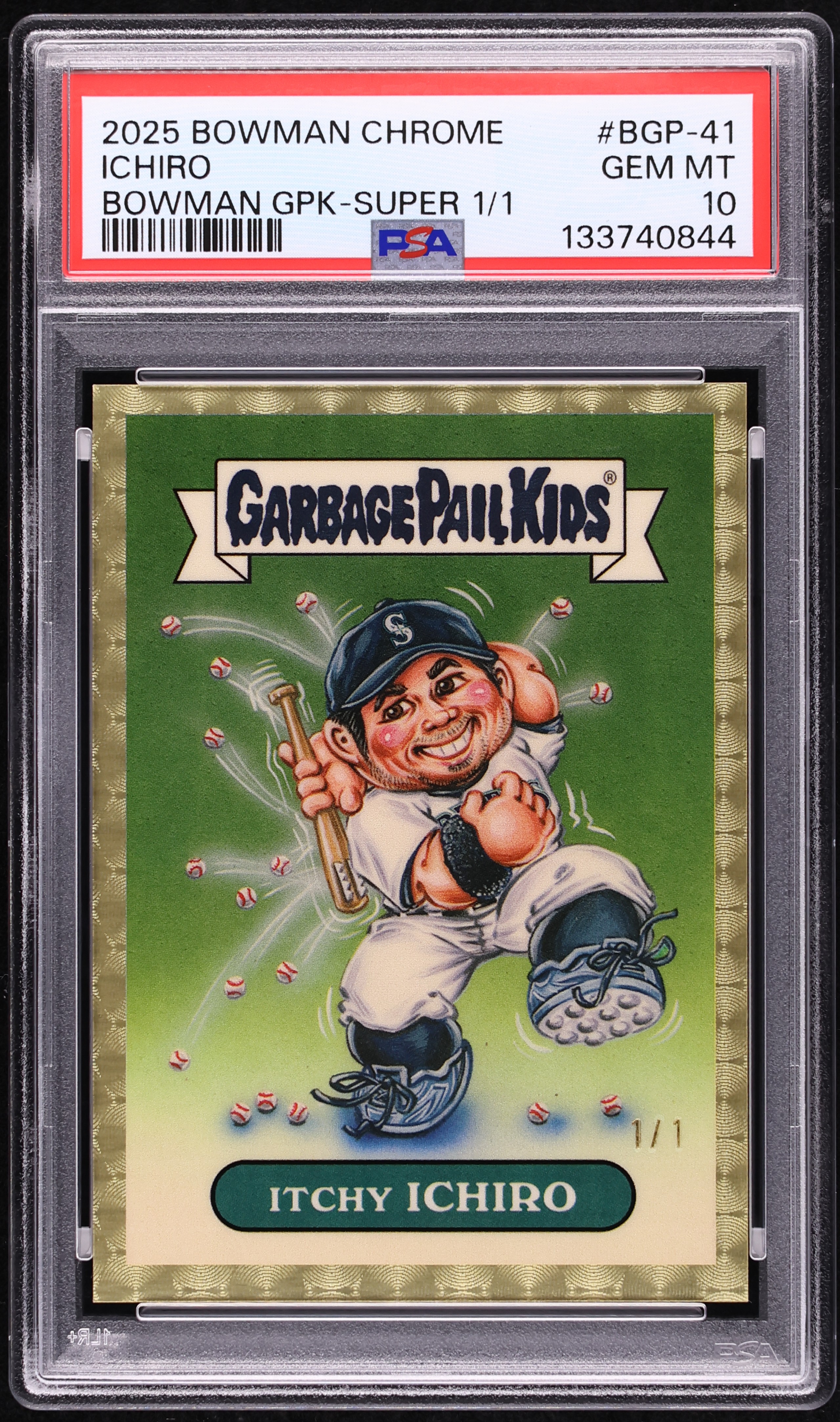 Ichiroページ 2025 Bowman Chrome Garbage Pail Kids Superfractor Itchy Ichiro 1/1
