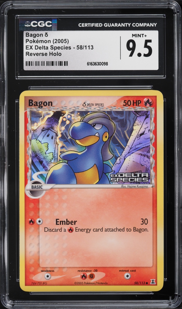 2005 Pokemon EX Delta Species Reverse Holo Bagon #58 CGC 9.5 MINT+