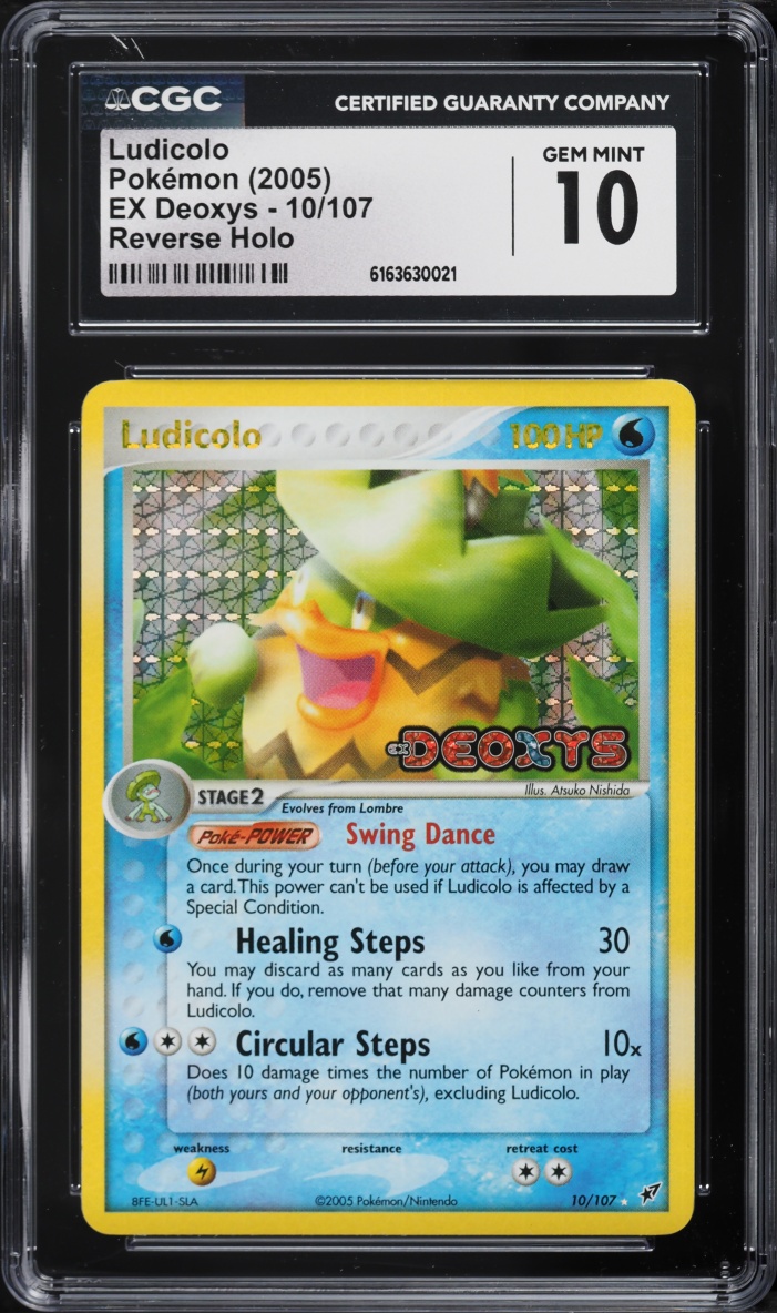 2005 Pokemon EX Deoxys Reverse Holo Ludicolo #10 CGC 10 GEM MINT