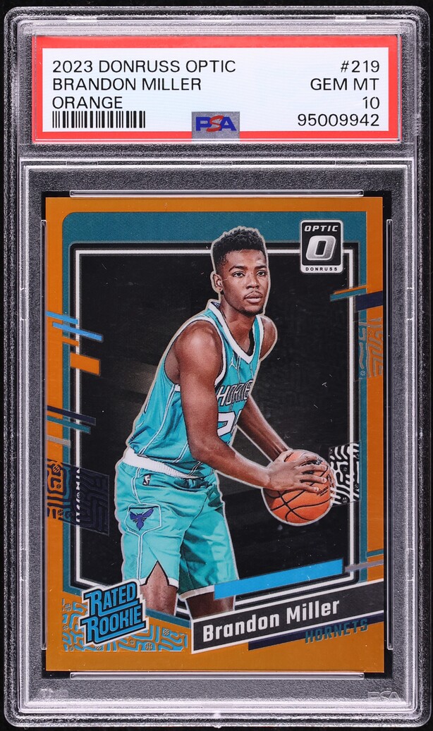 2023 Donruss Optic Orange Brandon Miller ROOKIE /199 #219 PSA 10 GEM MINT