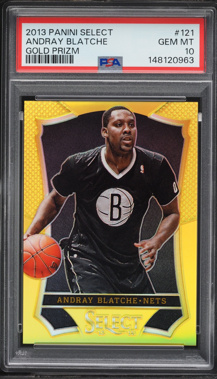 2013 Select Gold Prizm Andray Blatche /10 #121 PSA 10 GEM MINT