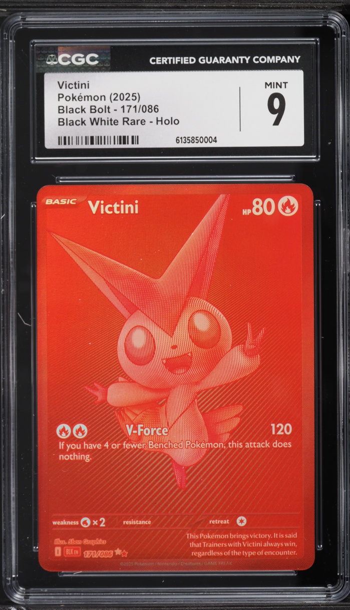 2025 Pokemon Scalet & Violet Black Bolt BWR Victini #171 CGC 9 MINT