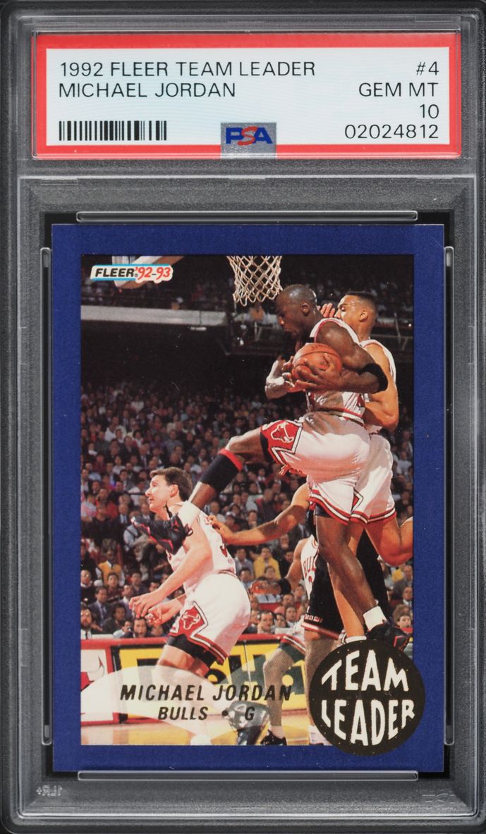1992 Fleer Team Leaders Michael Jordan #4 PSA 10 GEM MINT