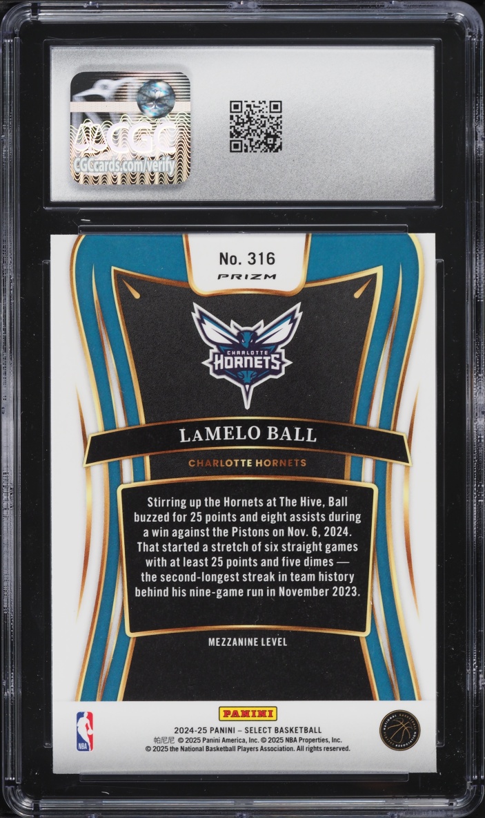 2024 Select Mezzanine Level Retail Blue LaMelo Ball #316 CGC 10 GEM MINT