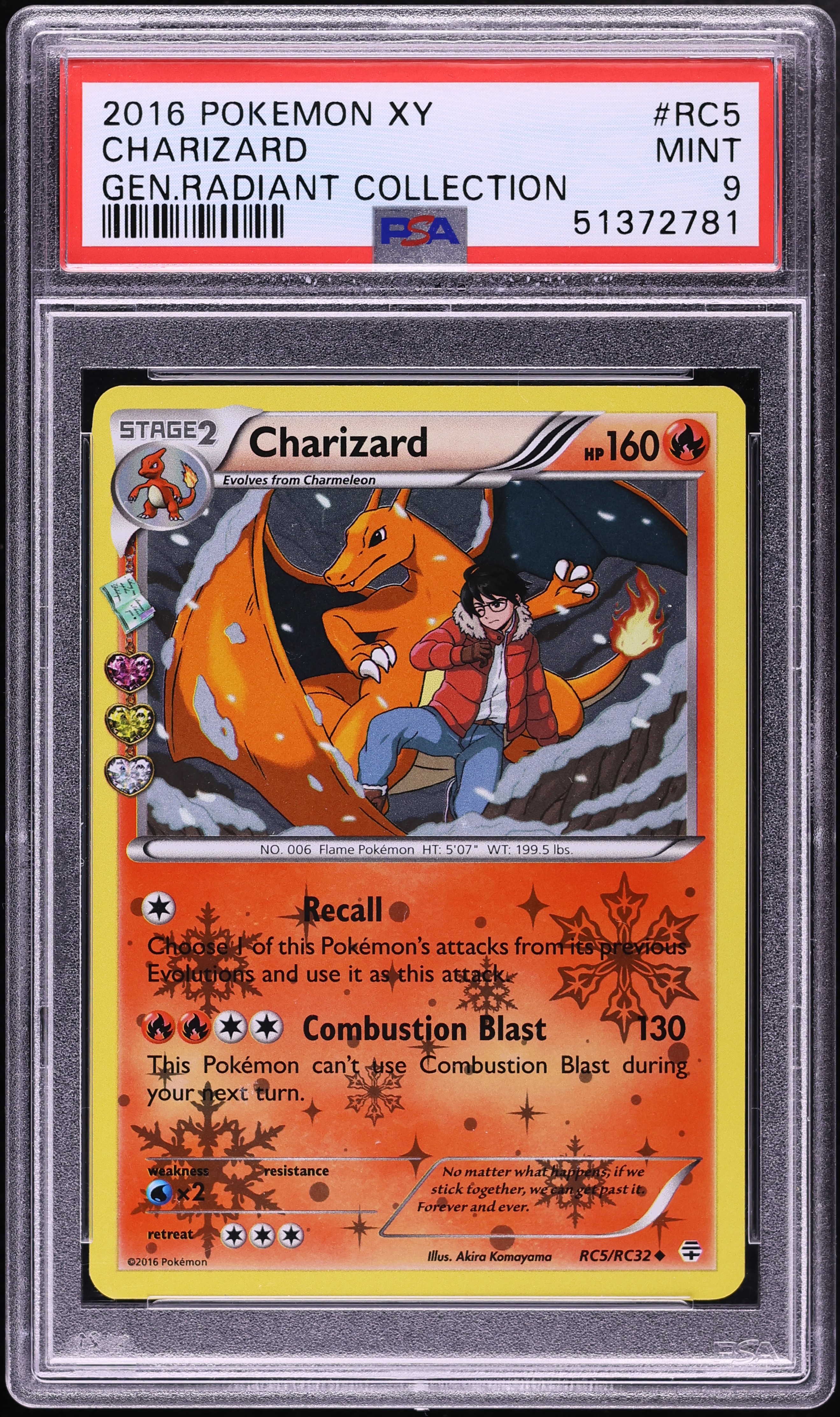 2016 Pokemon XY Generations Radiant Collection Holo Charizard #RC5 PSA 9 MINT
