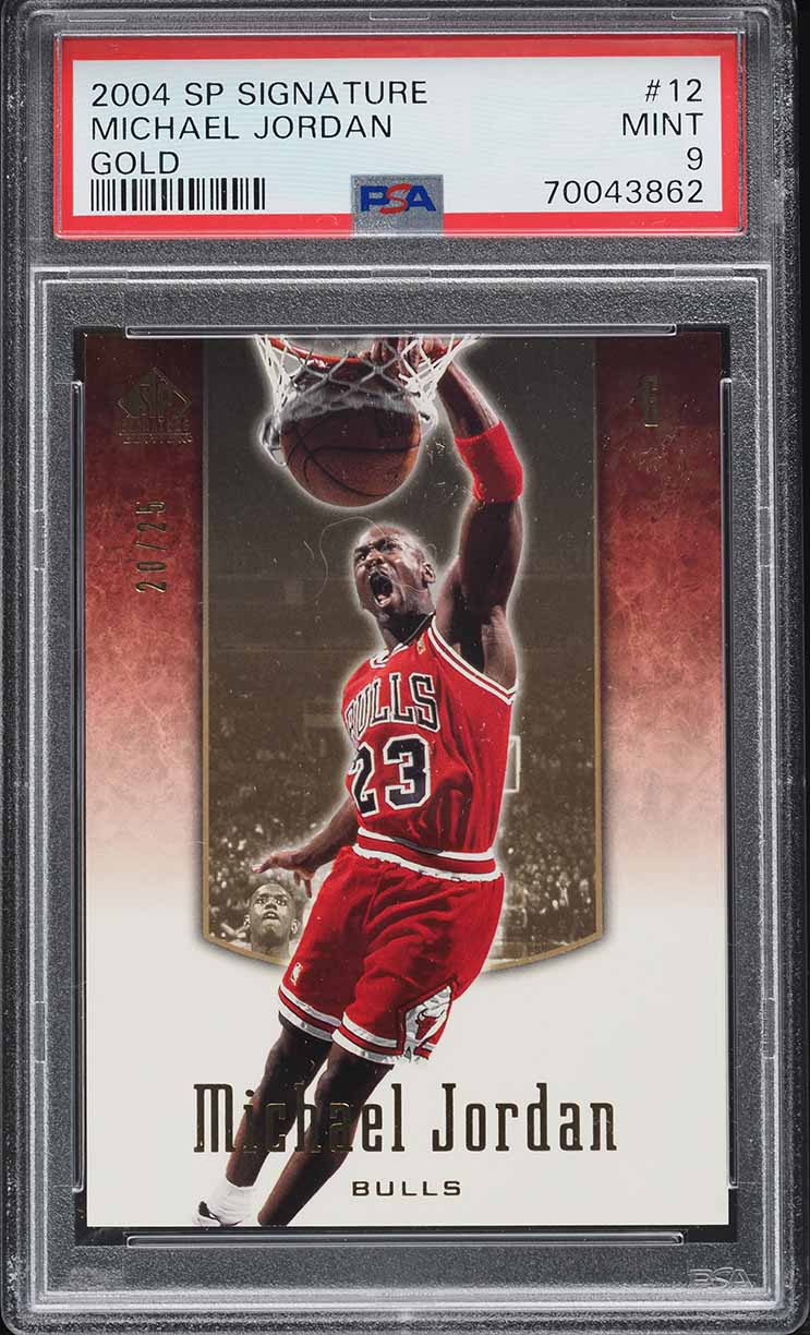2004 SP Signature Gold Michael Jordan /25 #12 PSA 9 MINT