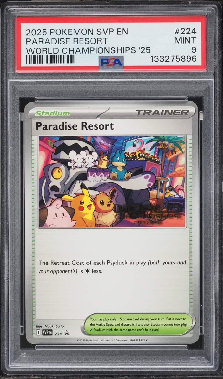 2025 Pokemon Scarlet & Violet Promo World Championships '25 Paradise Resort #224 PSA 9 MINT