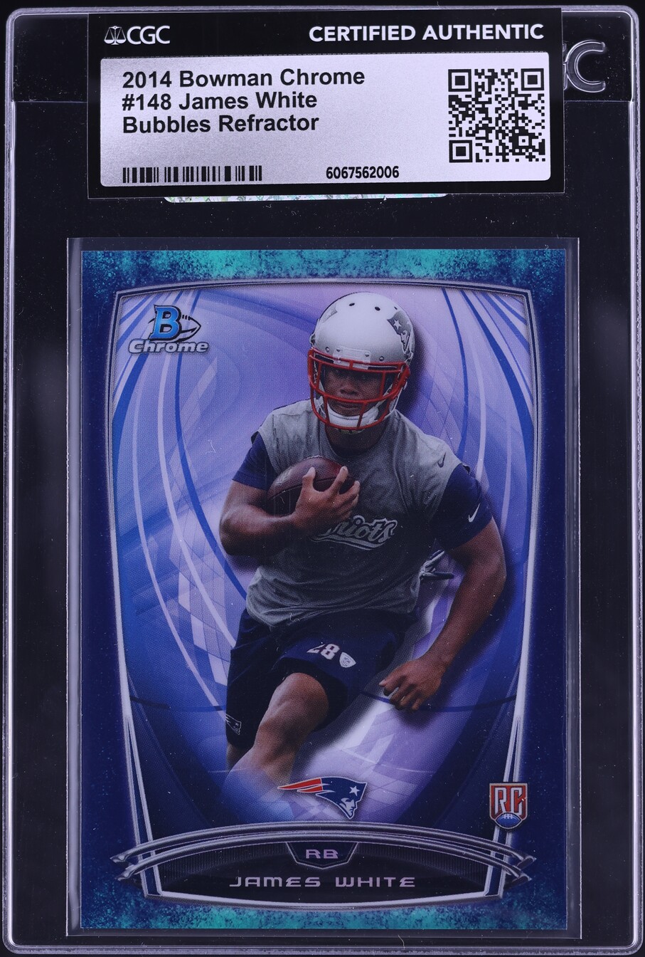 2014 Bowman Chrome Bubbles Refractor James White ROOKIE /99 #148 CGC AUTH