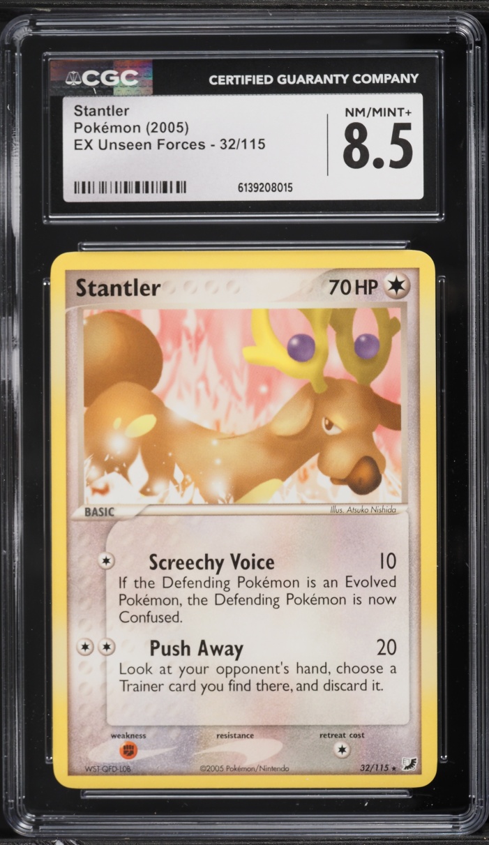 2005 Pokemon EX Unseen Forces Stantler #32 CGC 8.5 NM-MT+