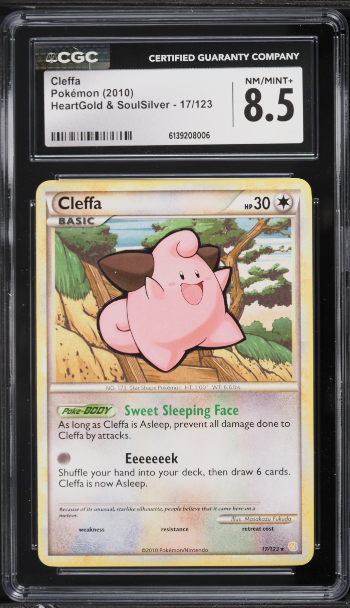 2010 Pokemon Heartgold & Soulsilver Cleffa #17 CGC 8.5 NM-MT+
